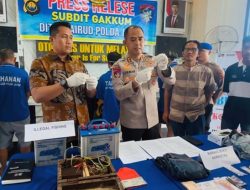 Ditpolairud Polda Jambi Ungkap Kasus Narkoba Dan Ilegal Fhising jumat 25 April 2025.