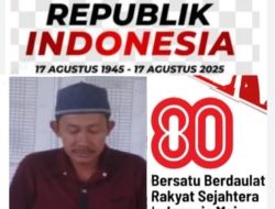 Kades Kota Raja ( Sarwani.S.Pd.i ) mengucapkan HUT RI ke 80