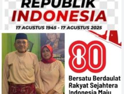 Tanjabtim.Brantasnew.com. kades Desa kota harapan ( Muhammad Tandri ) “Selamat Dirgahayu Republik Indonesia ke 80, mari kita jadikan momentum ini untuk mempererat persatuan dan kesatuan serta meningkatkan semangat gotong royong dalam membangun desa yang kita cintai ini, sejahtera, dan menjadi desa yang mandiri, Merdeka”