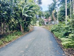 Warga Sido Dadi RT 07 Talang Babat, Apresiasi Pembangunan Jalan Aspal oleh Pemkab dan PUPR Tanjab Timur.